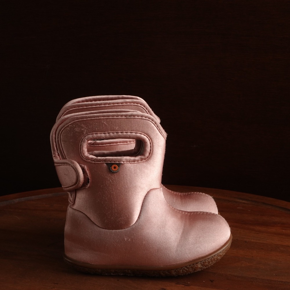 Bogs Boots Toddler Size 6 Pink Faux Fur Washable Casual Winter Waterproof Rain